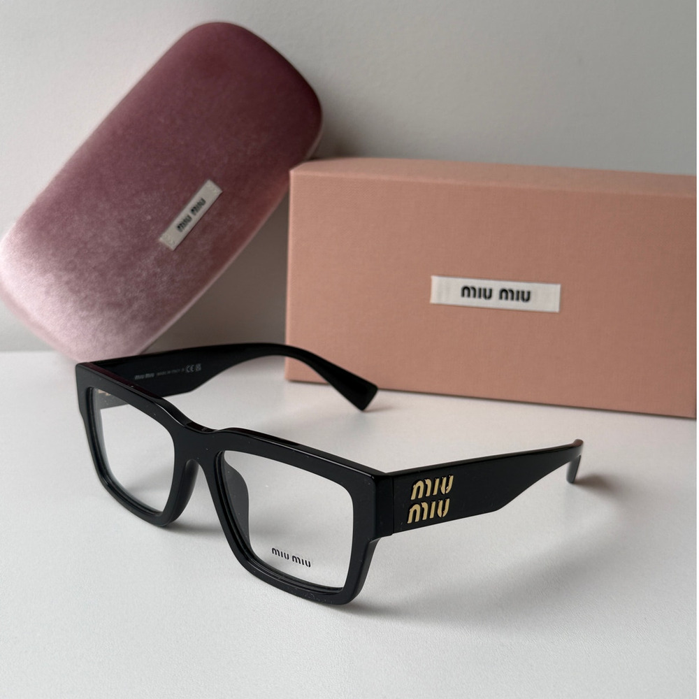 NEW Miu Miu MU02XV Black Eyeglasses Frames